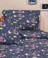 100% Cotton Blue Bear and Llama Quilt Cover